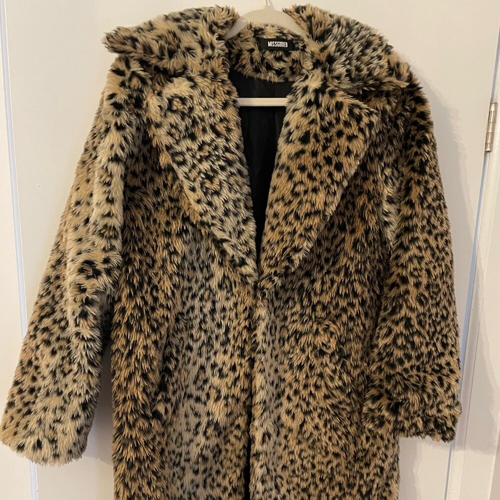 Trendy Leopard print coat - Missguided - size 6 US
